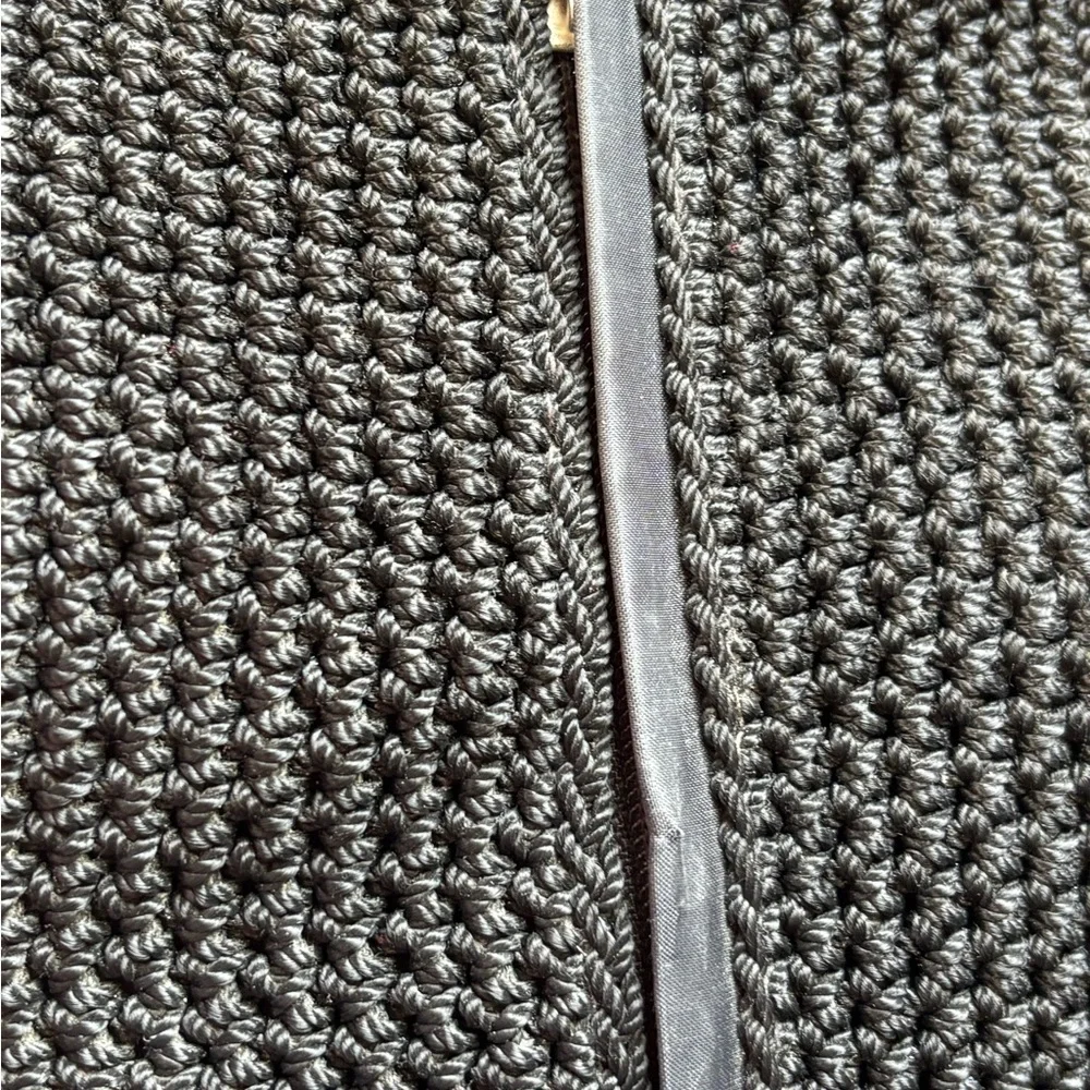 The Sak Y2K Black Crochet Knit Shoulder Bag 2000s Boho Purse - Picture 5 of 11